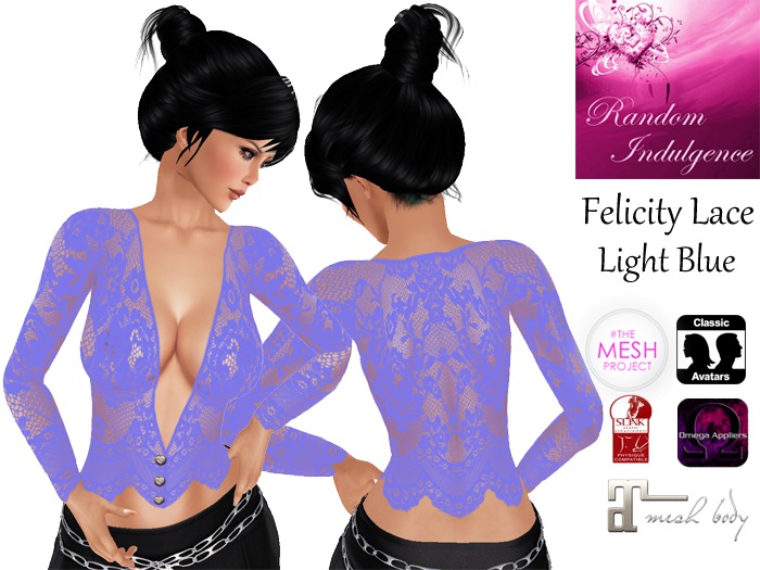 [RI] Felicity Lace Blouse - Light Blue