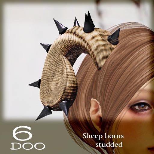 *6DOO* Sheep horns  studded