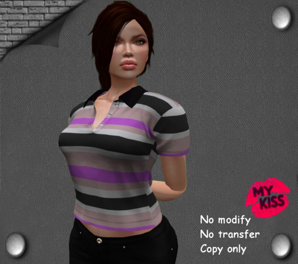 MY KISS - Polo Striped PINK - In Box