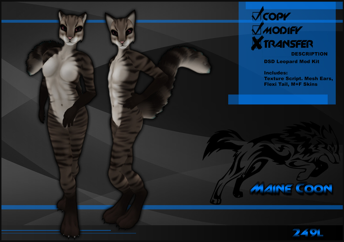 [Virtual Fuzz]  DSD Leopard Maine Coon Dirt