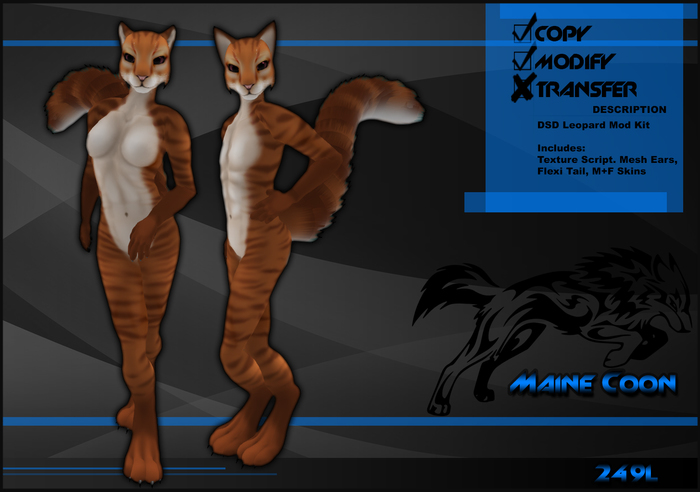[Virtual Fuzz]  DSD Leopard Maine Coon Ginger