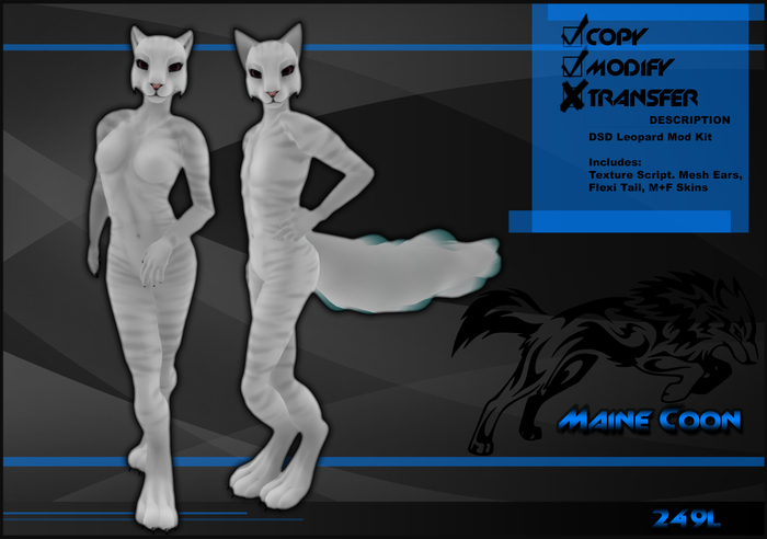 [Virtual Fuzz]  DSD Leopard Maine Coon White