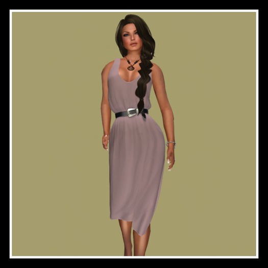 Dusky pink Summer Tank Dress with Belt