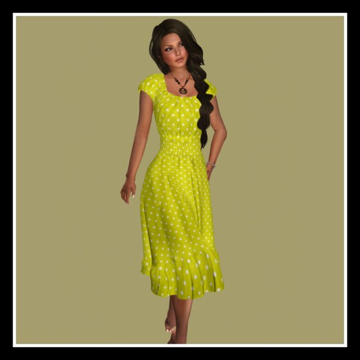 YELLOW PEASANT DRESS