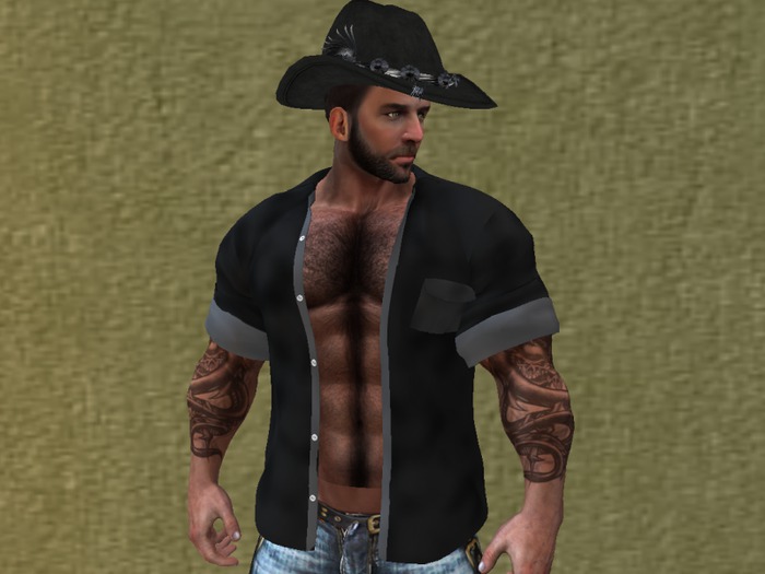 M&B Unbuttoned shirt Black grey aesthetic