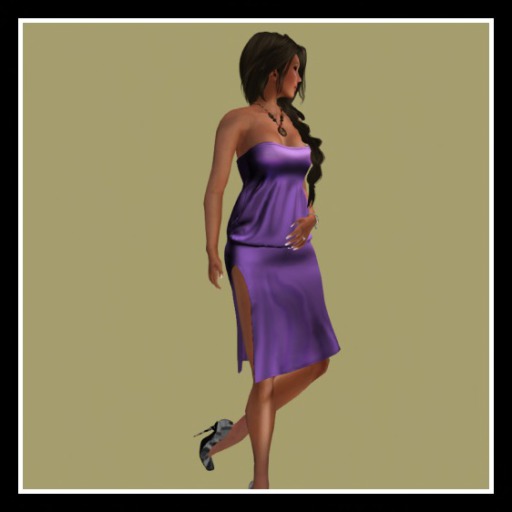 LILAC SILK STRAPLESS DRESS