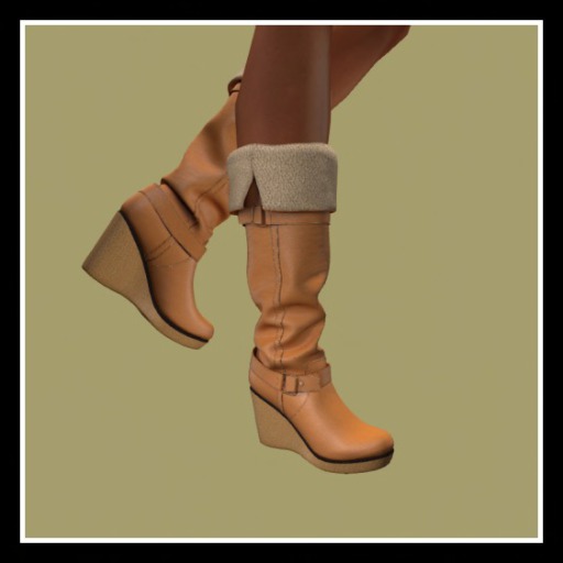 VLD Light Brown Fur Topped Boot