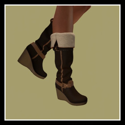 VLD Dark Brown Fur Topped Boot