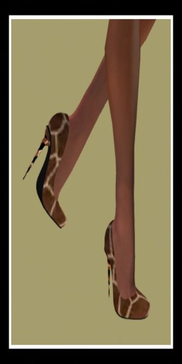 VLD GIRAFFE ANIMAL PRINT HEELS FOR SLINK HIGH FEET-B
