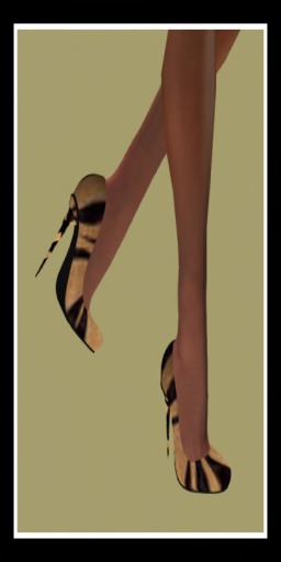 VLD TIGER ANIMAL PRINT HEELS FOR SLINK HIGH FEET-B