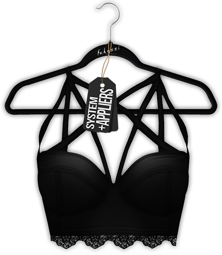 [ FAKESSI ] Girl Interrupted Bustier Crop - Jet