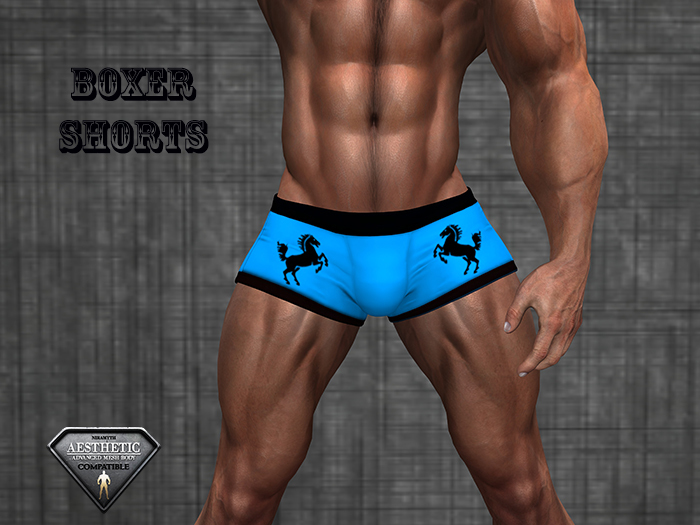 Boxer Short Blue Horse