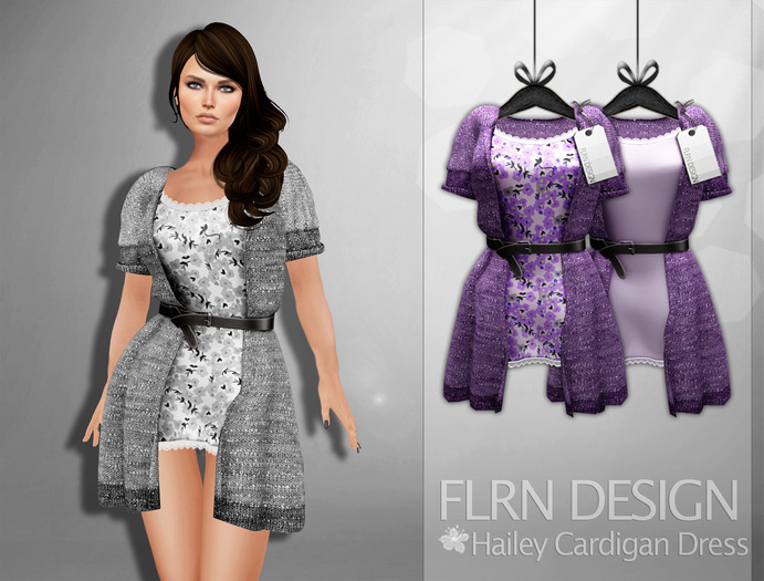 [FLRN] Hailey Cardigan Dress Purple