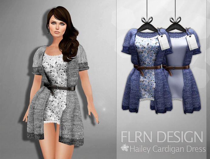 [FLRN] Hailey Cardigan Dress Navy