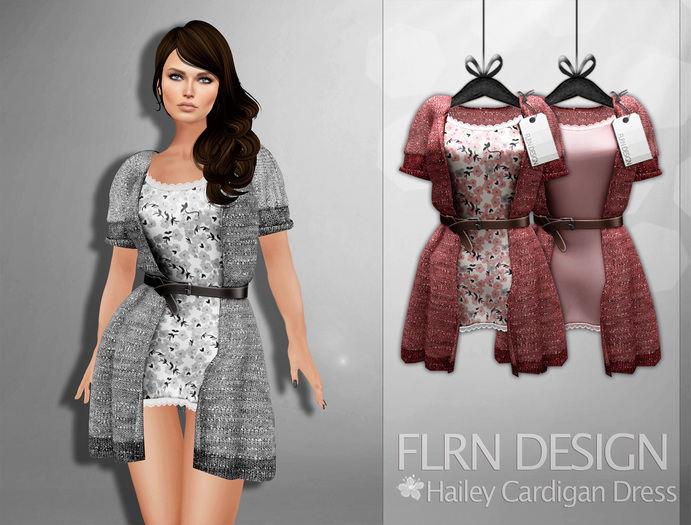 [FLRN] Hailey Cardigan Dress Red