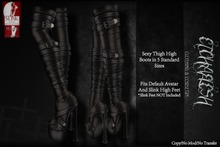 [Etchaflesh] Half N Half Thigh High Warmers Set