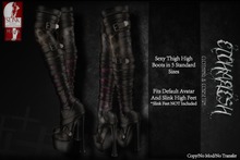 [Etchaflesh] Half N Half Thigh High Warmers Set