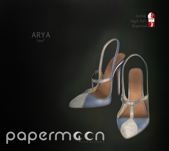 PaperMoon- ARYA T-Strap High Heel- Azul ! PROMO !