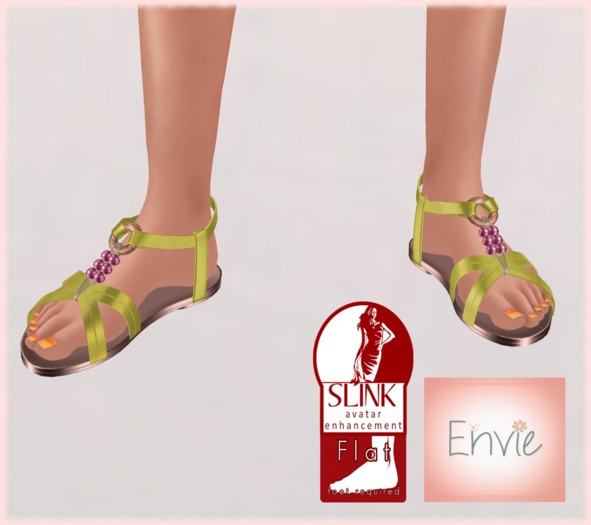 Envie - Beaded Sandals - YELLOW