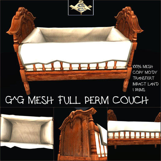 G^G MESH FULL PERM COUCH