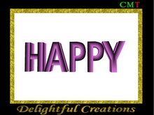 HAPPY -Touch Color Menu Wall Art