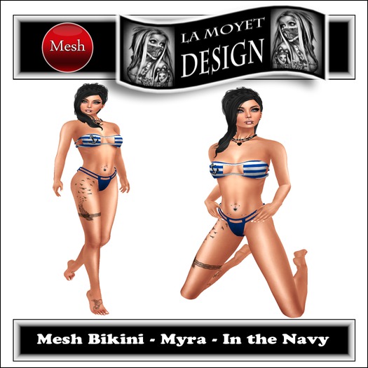 ~LM~Mesh Bikini Myra - In the Navy