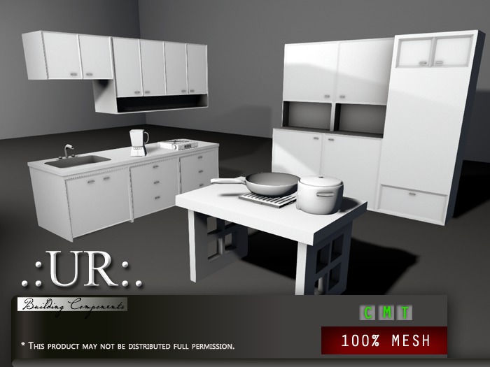 .:UR:. Kitsch Kitchen - Bar Table (full perm mesh)