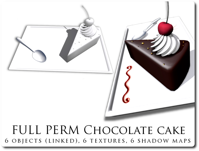 FULL PERM MESH - CHOCOLATE CAKE - WITH TEXTURES & SHADOW MAP