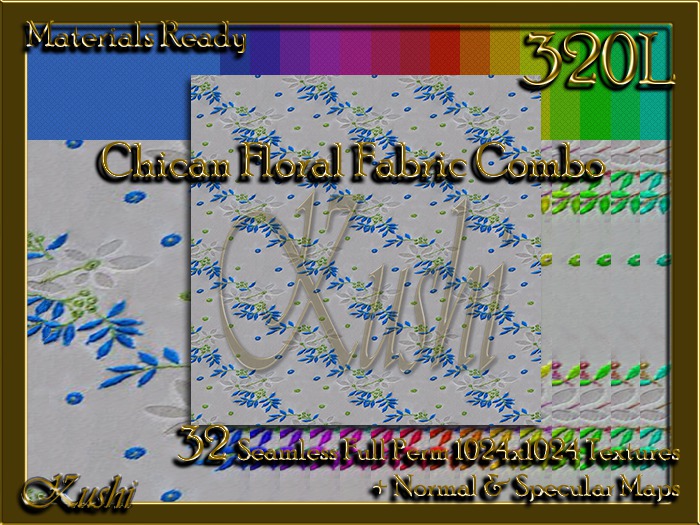 Chican Floral Fabric Combo Seamless Textures Materials Ready Full Perms 1024x1024