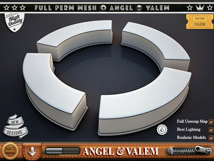 .::VALEM::. Full Perm Sofa Set # 1148