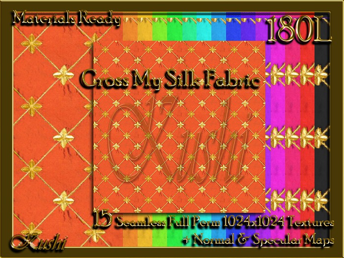 Cross My Silk Fabric Seamless Textures Materials Ready Full Perms 1024x1024