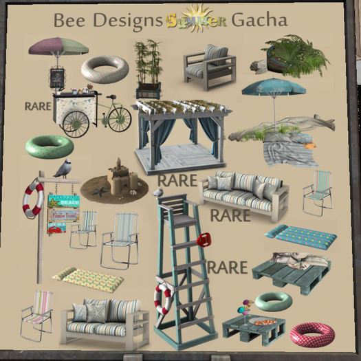 .: Bee Designs:. Summer Gacha Beach Chair 1 
