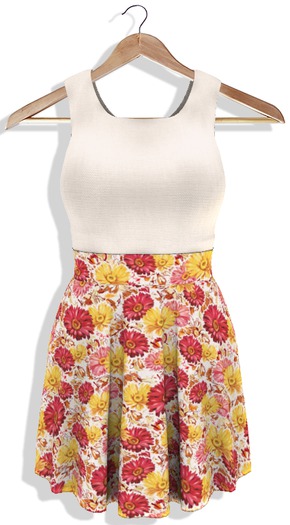 [MotiAme] Floral Mini Dress - Red