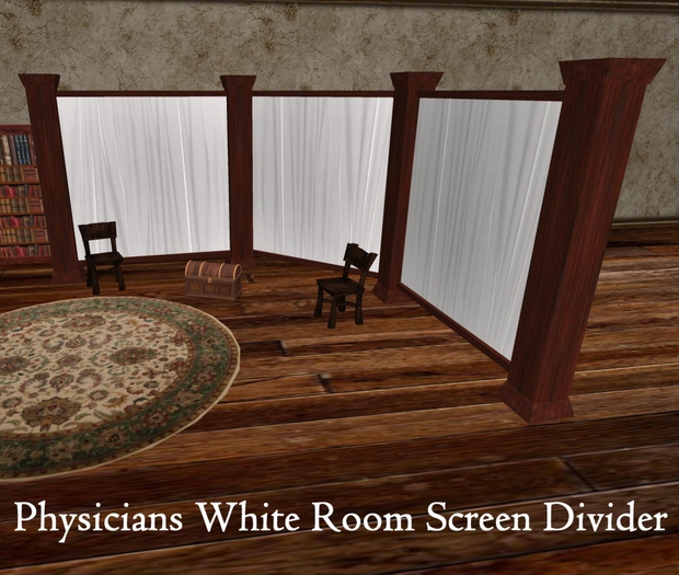 Physician Room Divider - White (MESH)