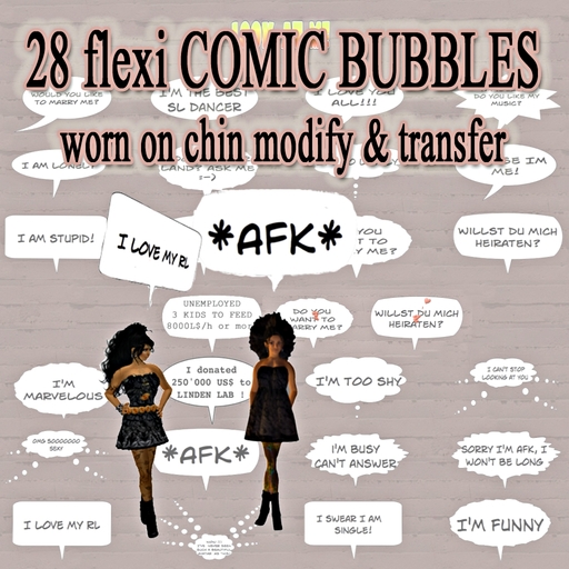 * GuTi 28 flexi comic bubbles worn on chin