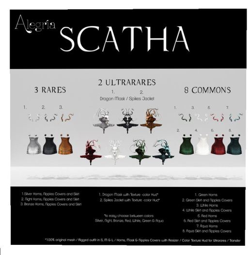 ALEGRIA Scatha Skirt&Covers S Aqua Rezz N°8