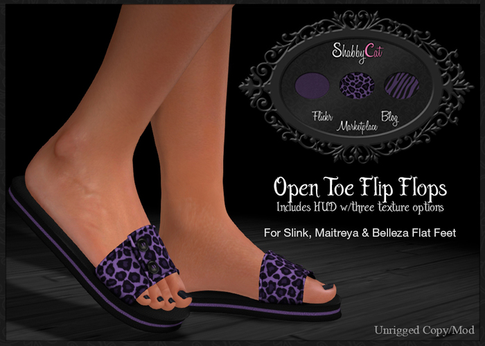 ~Shabby Cat Open Toe Flip Flop DEMO~