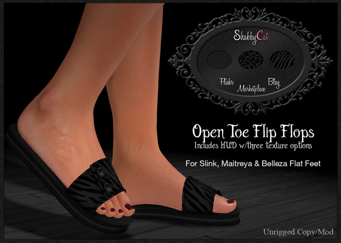 ~Shabby Cat Open Toe Flip Flop DEMO~