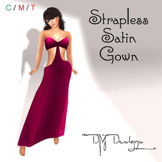 .::DM::. Strapless Summer Sundress - DK BROWN TAN CHEVRON