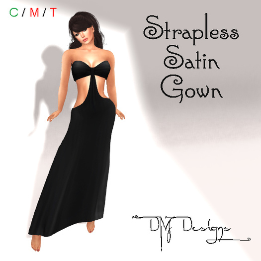 .::DM::. Strapless Summer Sundress - DK BROWN TAN CHEVRON
