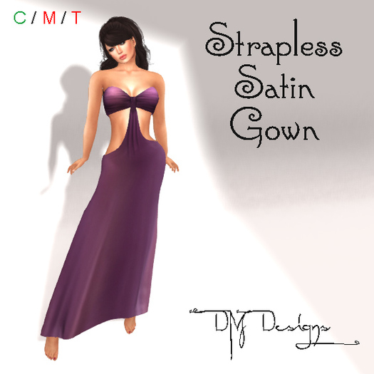 .::DM::. Strapless Summer Sundress - DK BROWN TAN CHEVRON