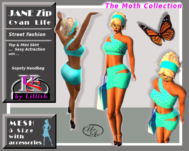 UKS by Lillith - GIFT Jane Zip Cyan