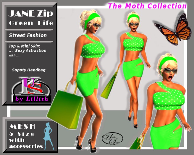 UKS by Lillith - GIFT Jane-Zip Green