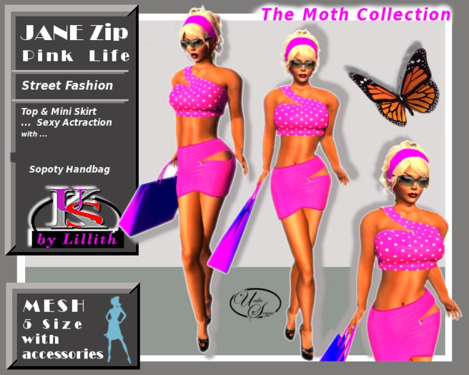 UKS by Lillith -GIFY Jane-Zip Pink