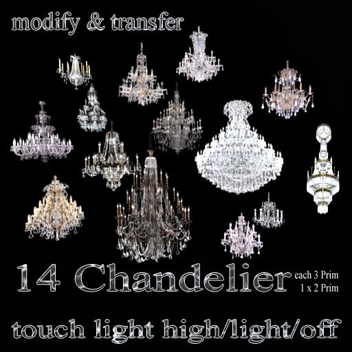 * GuTi 14 chandelier Kronleuchter touch light on/off