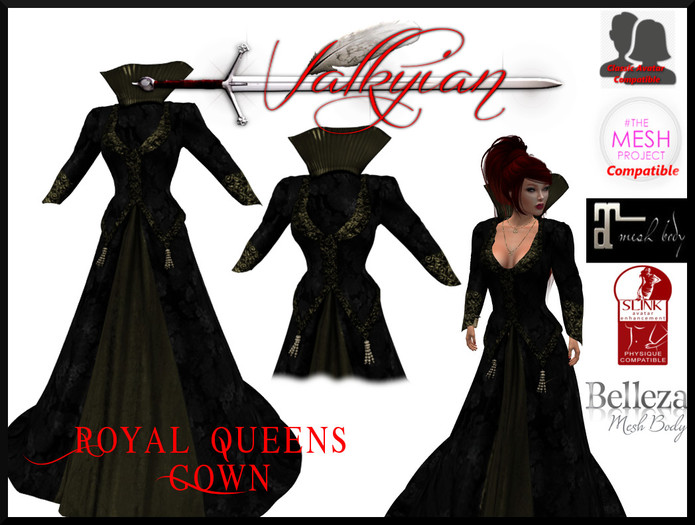~Valkyrian~ Royal Queen Gown(Blk/Gold) (boxed) 
