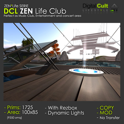 New! *** DCL Zen Life Club Perfect as Music Club, Disco, Entertainment area.