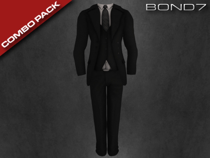 *BOND7* V-neck Longsleeve (Black)