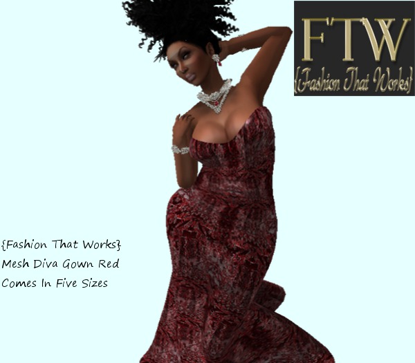 {Fashion That Works} Mesh Diva Gown Red