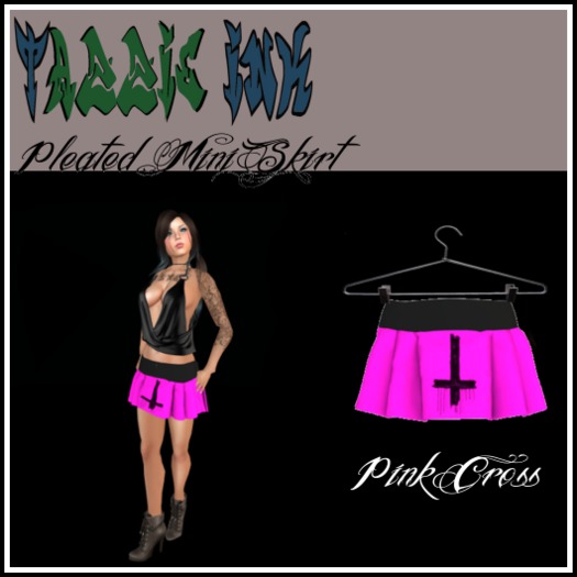 Tazzie Ink ~Pink Cross Mini Pleated